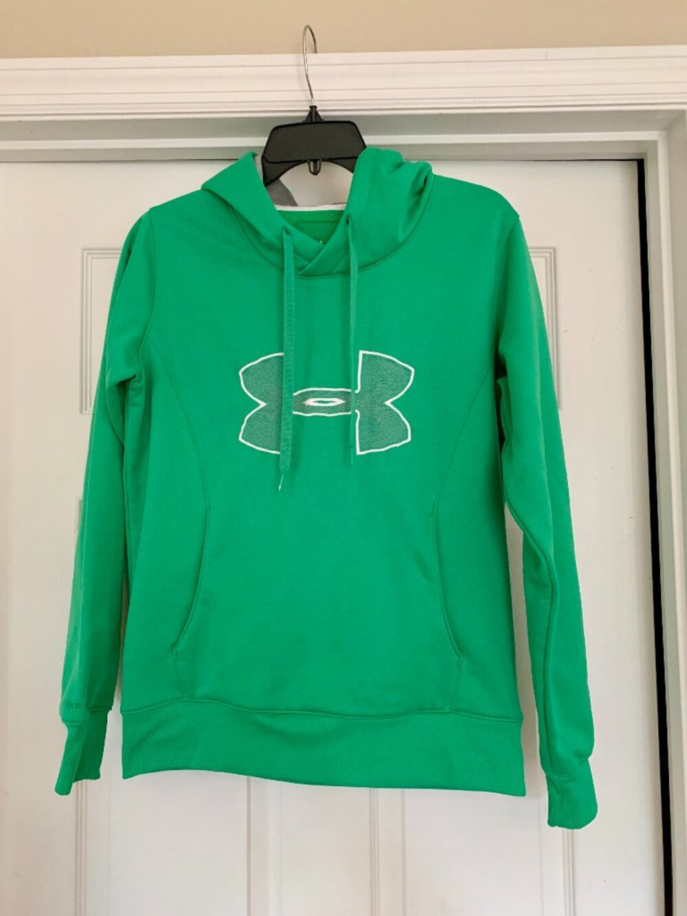Under Armour ColdGear Kelly Green Big Logo Hoodie - Size Medium